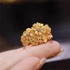 Glittering Floral Adjustable Ring Luxury Gold Plated Ring Rhinestone Accent Ring  Women Accessories
