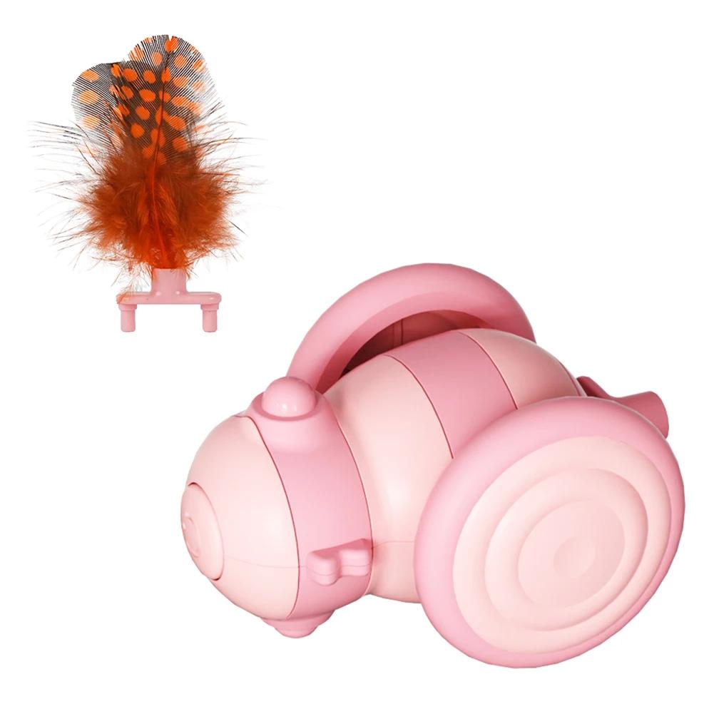 

Интерактивная игрушка для кошек, умная игрушка для кошек, самостоятельная игра, автоматическая самодвижущаяся игрушка для кошек, зарядка через USB для кошек, забавная игрушка для кошек розовый