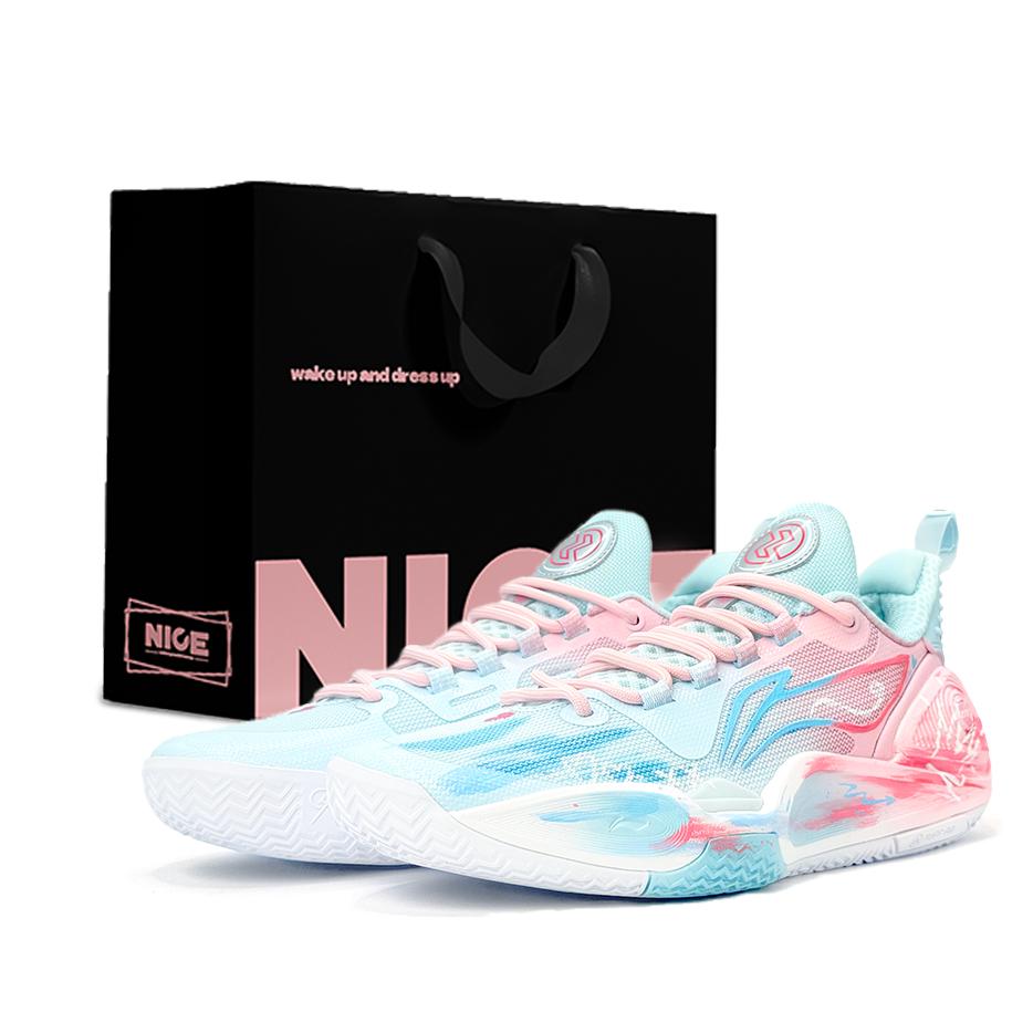 

Сумка для покупок Li Ning Speed 9, Мятно-сладкая сетка, Амортизация, Низкие баскетбольные кроссовки, Мужские, Розово-синие, ABPT001-6(Team1004-LD) 39