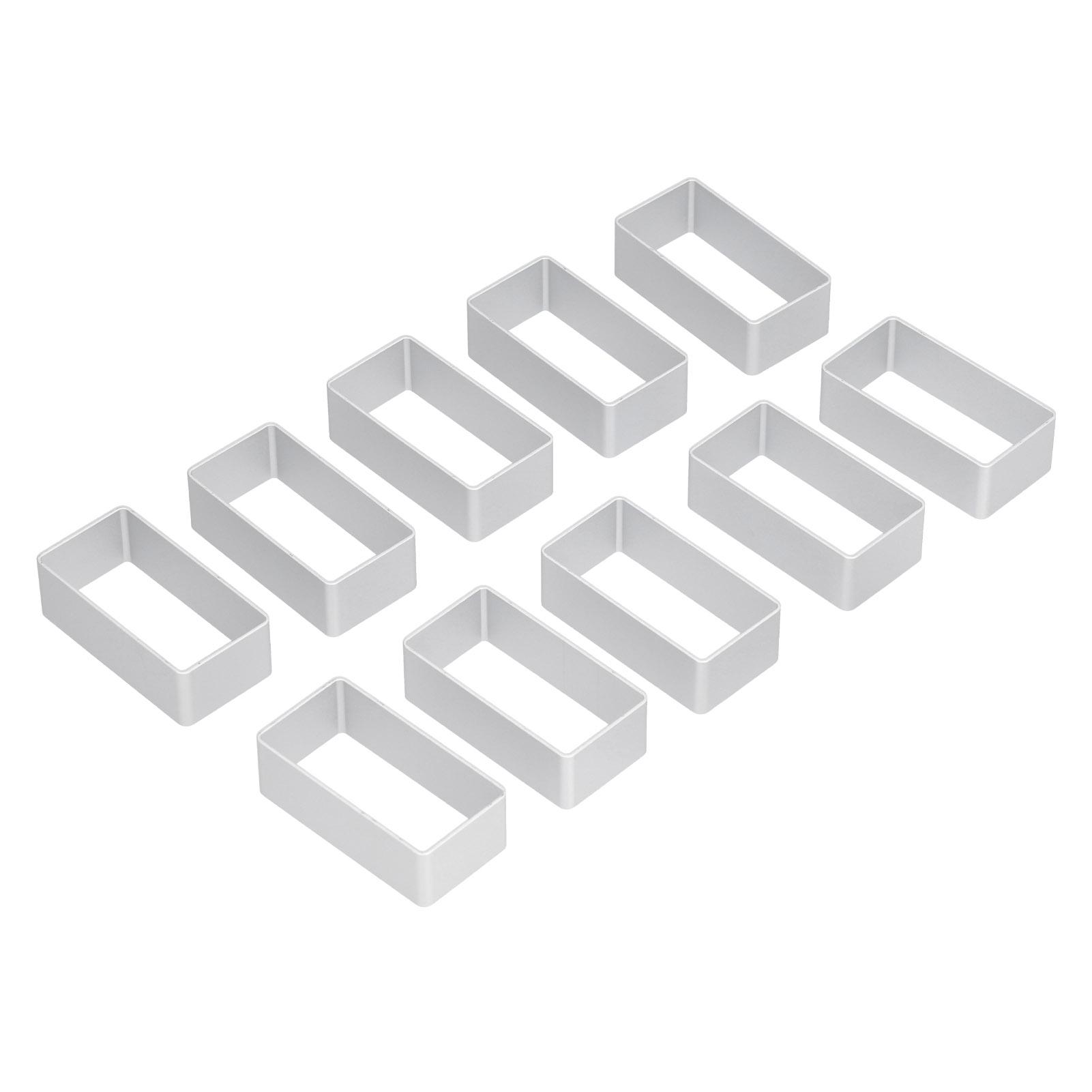 Set da 10 Pezzi Set di Stampini per Torta Lunare in Acciaio Inossidabile Set di Tagliabiscotti Biscotti Stampo da Forno Fai-da-te Large rectangle gray