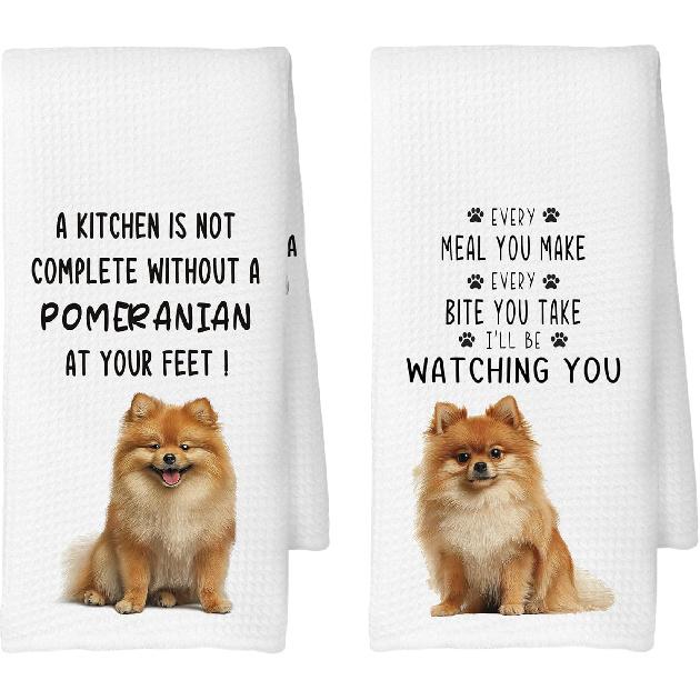 Long-Haired Dachshund Kitchen Towels Set of 2, Dog Gifts for Women, Dachshund Gifts, Dog Lover Mom Gift Tea Towels Kitchen Hand Towels 16x24 Inch for