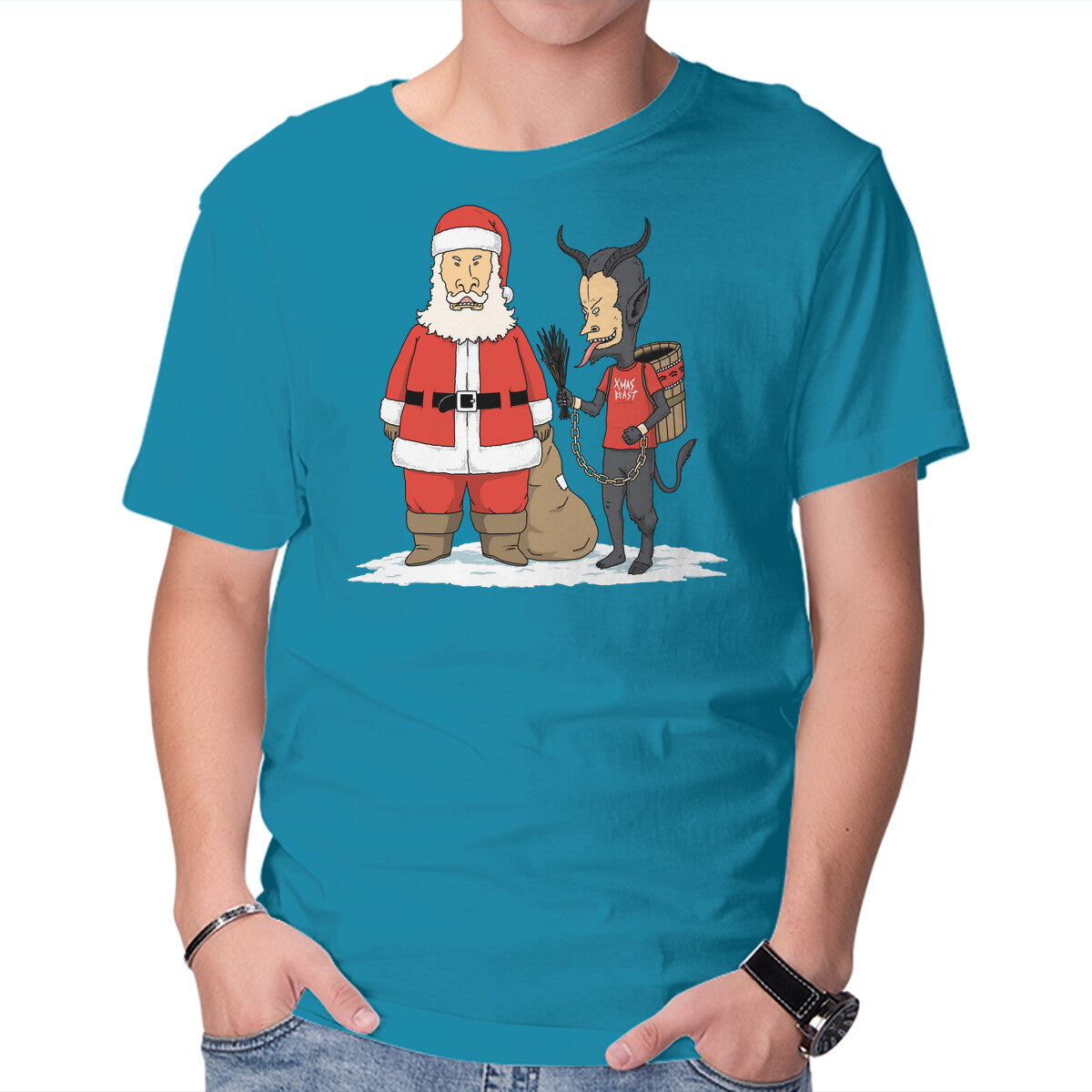 Unisex Crew Neck T-Shirt Christmas Is Cool Graphic Short Sleeve Casual Tee XXXL