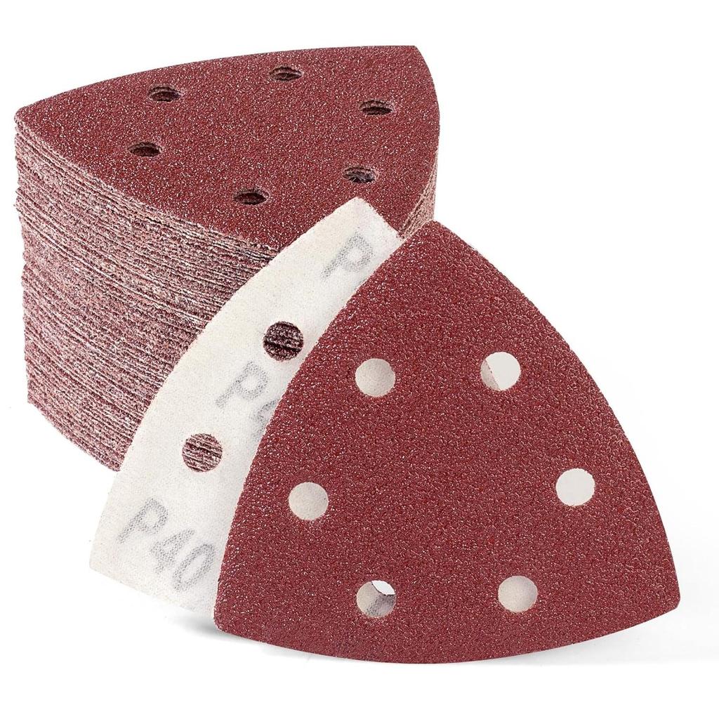DE Warehouse 24H Shipping Free Delivery 25pcs 93mm 40-400 Grit Triangle Sanding Pads Mouse Sander Pads Durable Dust-Free 6-Holes