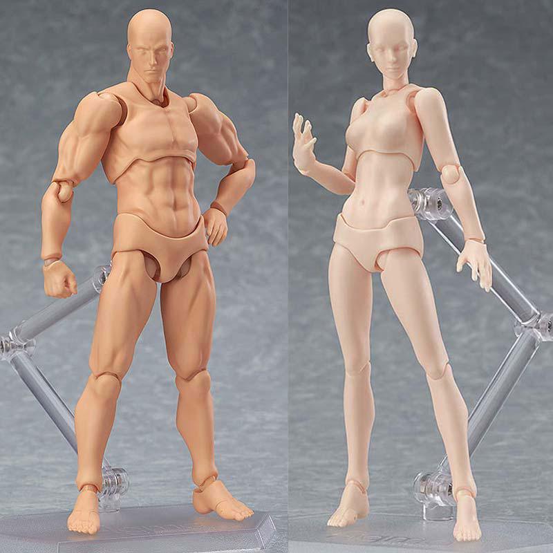 Artist Art Painting Anime Figure Sketch Draw Male Female Movable Body Chan Joint Action Figure Toy Model Draw Mannequin