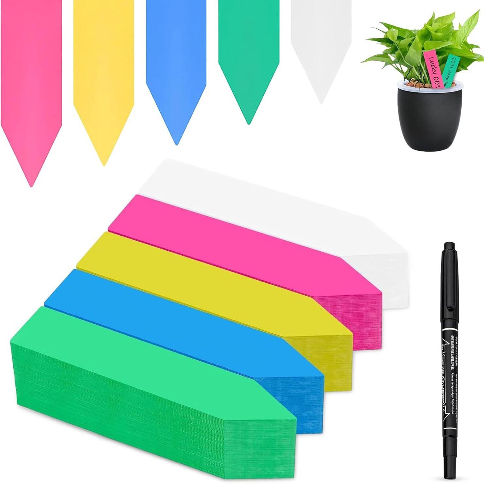 

500 Pcs 4 Inches Plant Labels PVC Waterproof Plant Tags Nursery Garden Labels Pot Marker Garden Stake Tags For Seedlings CN