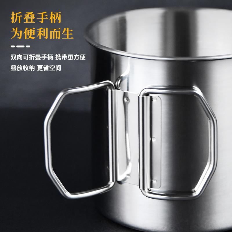 Stainless Steel Folding Water Cup Outdoor Camping Portable Cup