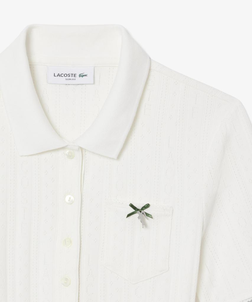 Lacoste Women'S Pointel Polo Short Sleeve Dress Ef6582-56G 70V