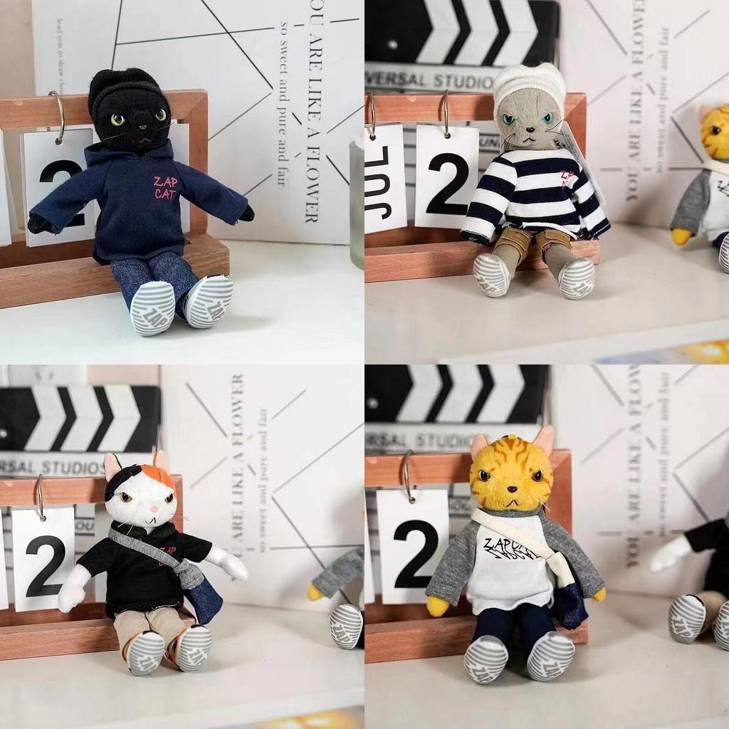 Wear Cool Clothes Cat Plush Keychain Toy Stuffed Dolls Backpack Pendant Gifts