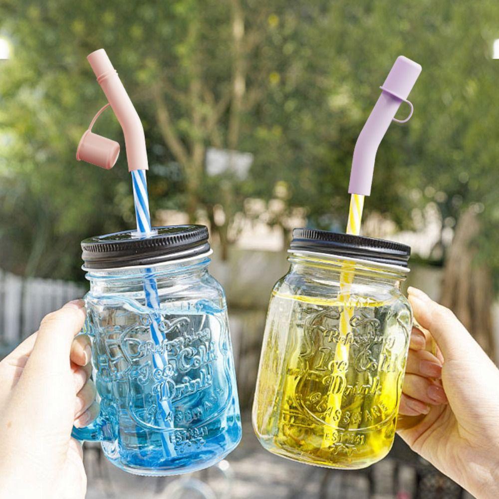 3Pcs Silicone Straw Extended Cover Cap Reusable Straw Tips Cover Straw Topper for Stanley Cup