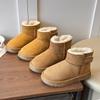 Children's Non-slip Soft-soled Snow Boots Boys' Thickened Fleece-lined Short Boots Warm and Breathable Cotton Boots