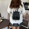 Small retro brown backpack new simple versatile shoulder bag bag