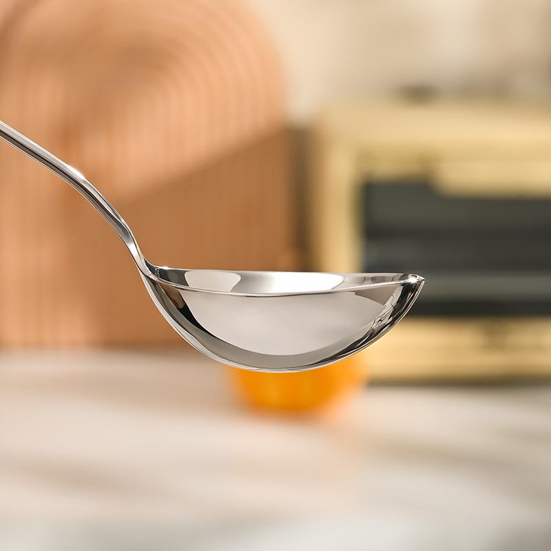 Large Household Porridge Spoon Spoon SpoonHot Pot Deepened 304 Stainless Steel Spoon