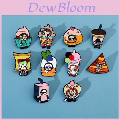 Cartoon Kreative Halloween Brosche Horrorfilm Charakter Clown Kettensäge Horrorpuppe Metallabzeichen