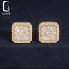 USA Local Stock Fashion Hip Hop Jewelry Screw Back VVS Iced Out Moissanite Diamond Moissanite Square Earrings Men