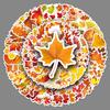 50 Autumn Leaves Cartoon Stickers for Decoration: Personalize Computers, Luggage, and Phones
