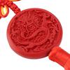 Chinese Lacquer Carved Hanging Ornament New Year Traditional Lacquerware Chinese Knot Car Pendant