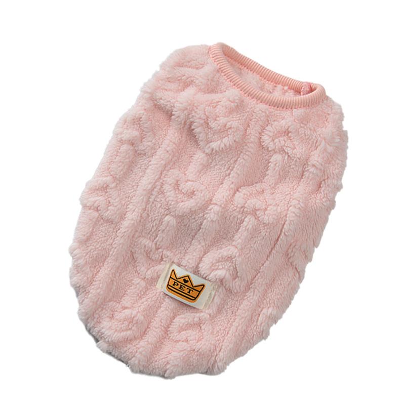 

Autumn Winter Warm Fleece Sweatshirt Pet Jacket Coat for Small Medium Dogs Puppy Kitten Chihuahua - Soft Cozy Cat Clothes XS（old） розовый