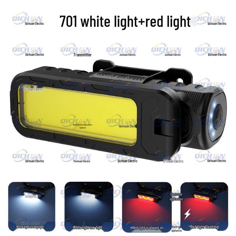 Multifunksjonell roterende magnetisk hodelykt med elektrisk display