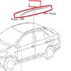 2pcs Weather Sealing Strips Automotive Accessories Left Right Side Roof Drip Moulding Trim Set 75551-52160 75552-52140