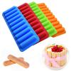 Plateau à glaçons en forme de bâton, 10 grilles, antiadhésif, à dégagement facile, cylindre de sortie de Popsicle, plateau à glaçons en Silicone, moule à chocolat et gelée