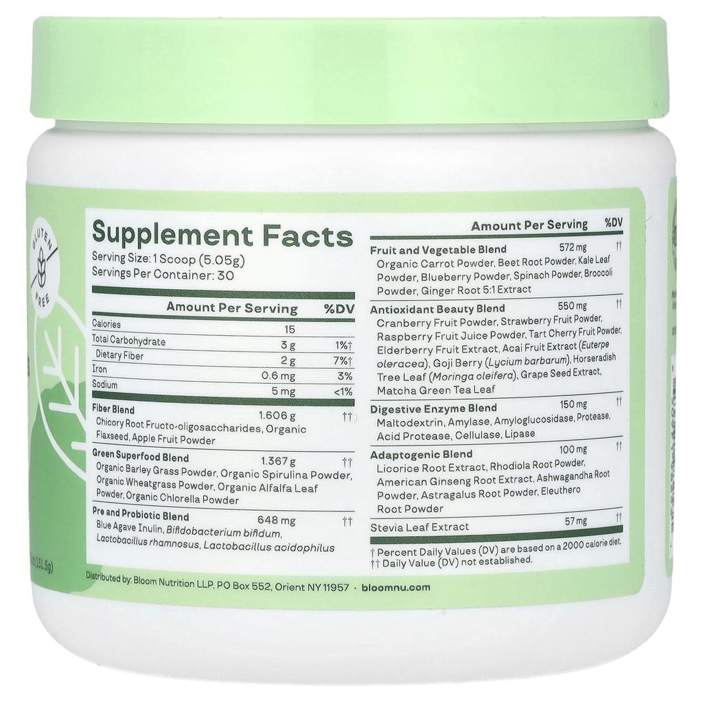 Bloom, Grün & Superfood, Original, 5,3 oz (151,5 g)