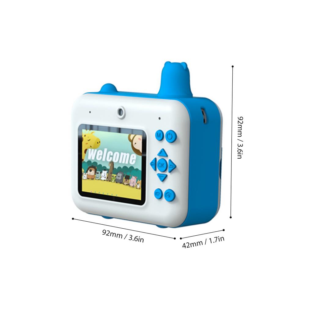 Kids Instant Print Camera Kids Camera 1080P Digital Camera for Kids 2.36 Inch IPS Screen Dual Lens Built In Battery