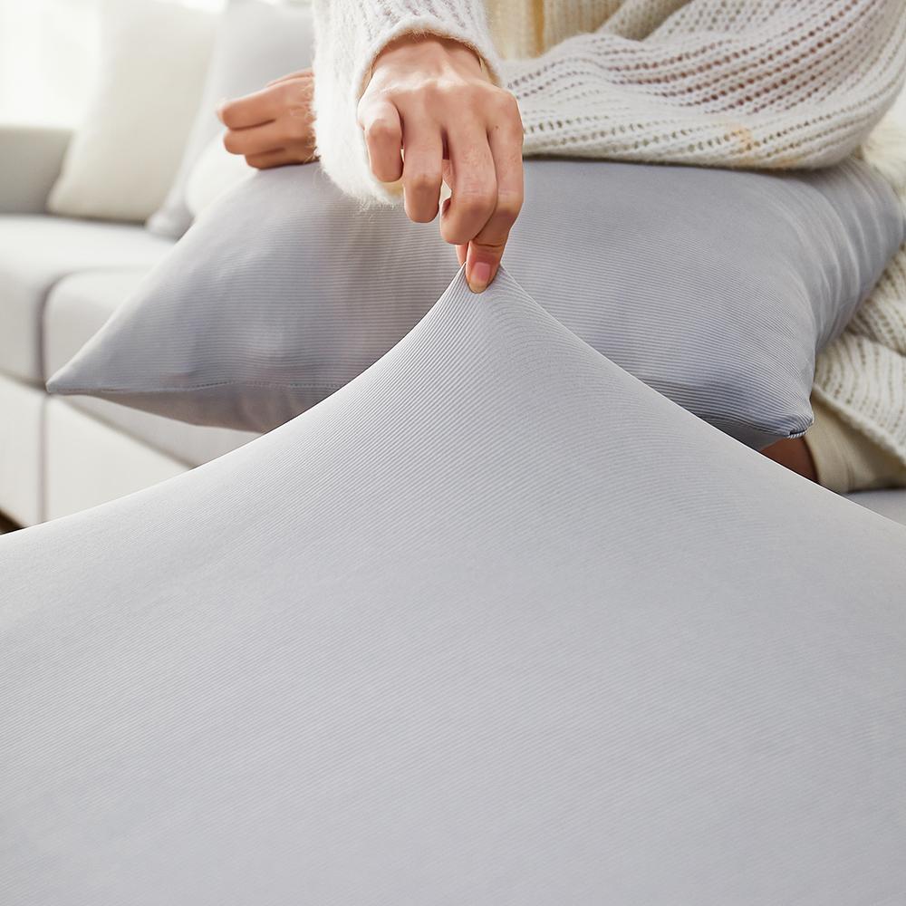 Copridivano Elasticizzato Universale per Tutte le Stagioni Copertura Completa Copertura Colore Unico Moderno Semplice Asciugamano per Divano Copertura Completa Filo di Seta di Ghiaccio Cuscino per Divano