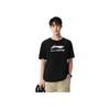 Li Ning Badminton Series Letter Logo Print Quick-Dry Cool Short Sleeve T-Shirt Unisex Tops Black ATSU493-1