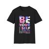 Be Yourself T-Shirt and Kids Tshirt | Typography Poster Style, Pink Blue Inspirational