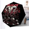 Slipknot Band Logo Automatic Opening Rain Umbrella - Portable 3-Fold Design with 8-Bone Iron Frame, Gift for Fans and Travelers0104338a