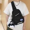 New simple and fashionable neck breast bag Korean version trendy cool men's shoulder bag sports multi-functional messenger shoulder backpack