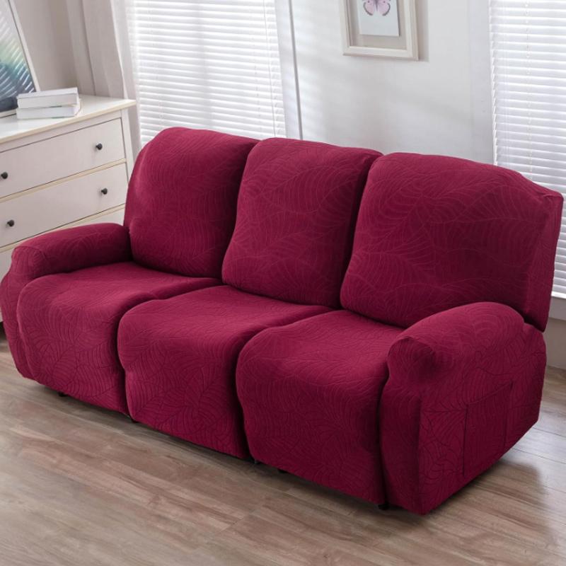 1/2/3 Seater Recliner Sofa Cover Lounge Chair Cover For Living Room Elastic Loveseat Couch Cover Stretch Armchair Slipcovers