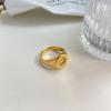 Bath Round Ring Elegant and Generous European and American Gold Coin