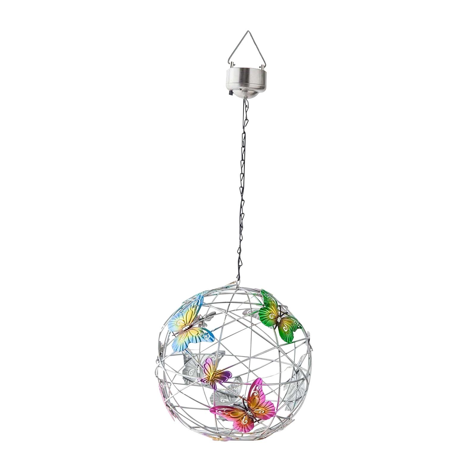 

Светодиодные солнечные подвесные фонари-бабочки для дерева, Наружные декоративные фонари для двора и сада, Подвесной шар-шар для дерева, Светящаяся бабочка One Size