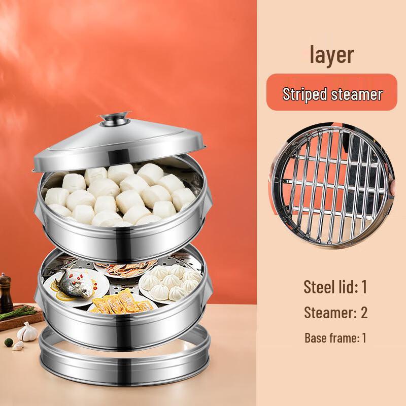 Heavy-Duty 304 Stainless Steel Multi-Layer Steamer