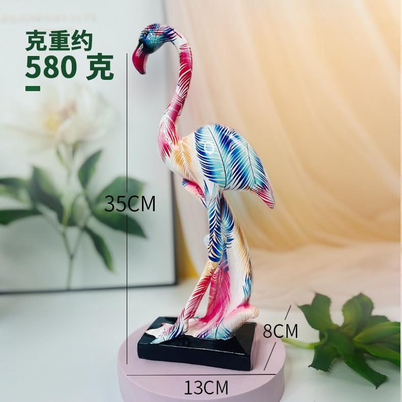 

Новые красочные украшения фламинго, изделия из смолы, предметы интерьера, входная часть, украшения для телевизора, украшения