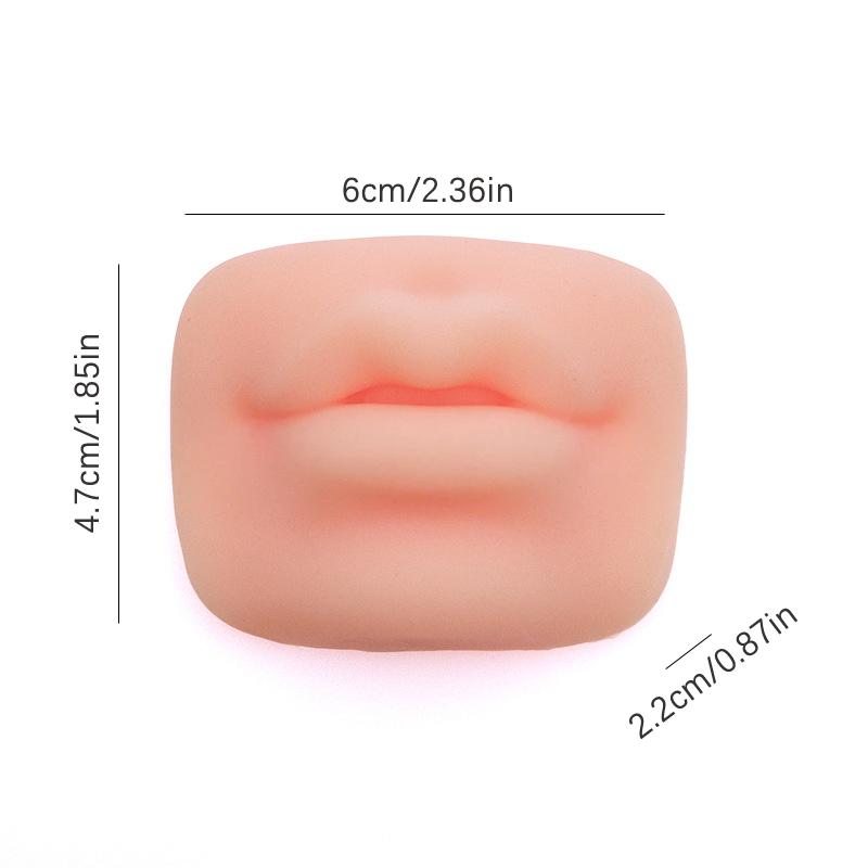 1Pcs Thickened Silicone Solid Lips Model Simulation Artificial Practice Skin For Permanent Fake Foot Nail Piercing Training