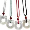 Natural White Agate Cat Ear Ring Pendant - Cute Lychee Jelly Accessory