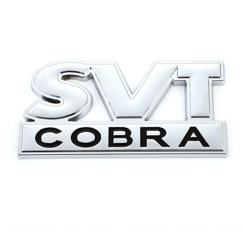 Car Sticker SVT COBRA Emblem Badge Rear Trunk Decal Front Hood Grille for Mustang Shelby SVT Cobra F150 F250 F350 GT Fiesta