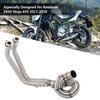 Motorcycle Full Exhaust System Circling Front Pipe Connect for Kawasaki Z650 Ninja 650(Silver)