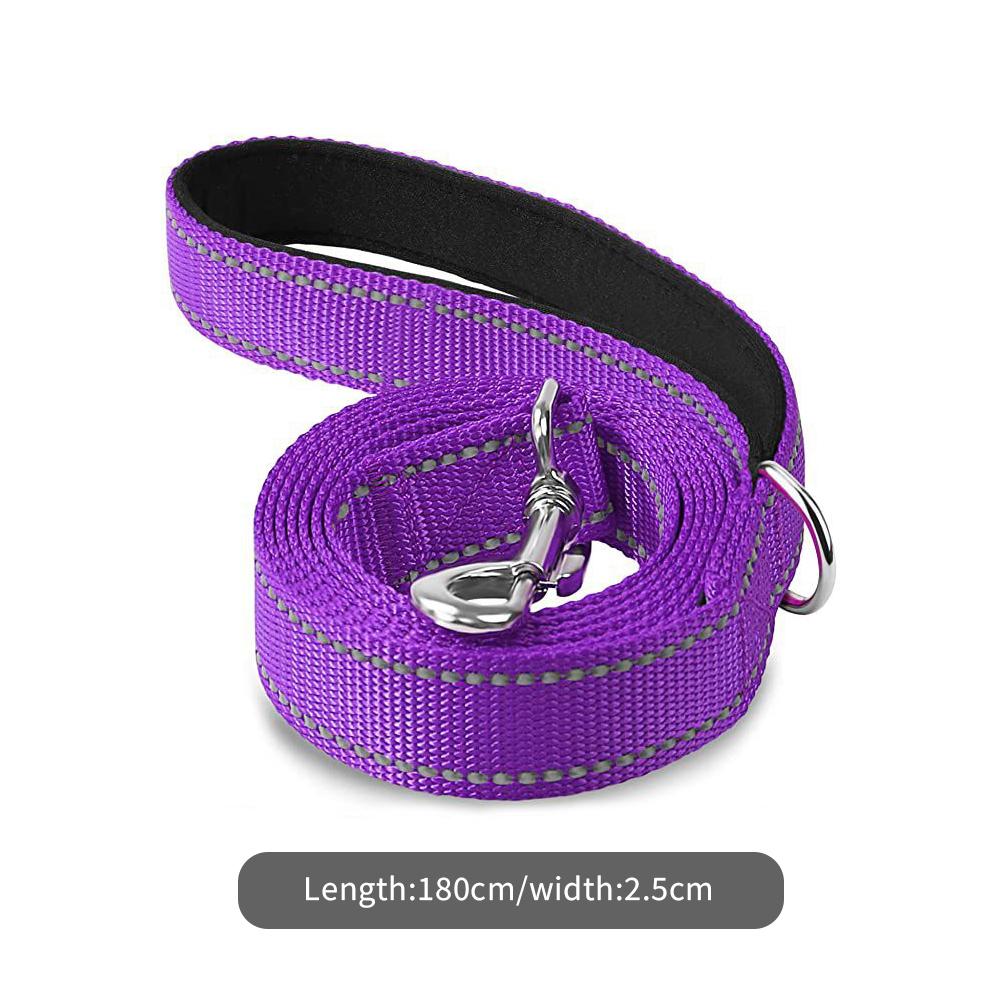 

Шлейка для домашних собак для использования на открытом воздухе, комплект, жилет для собак, регулируемый ремешок, светоотражающая дышащая шлейка для собак, щенков и кошек 180*2.5cm фиолетовый
