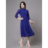 Damen Georgette Fit und Flare Schwarzes Kleid Bollywood Top Tunika Kurti Party Wear SC-1834