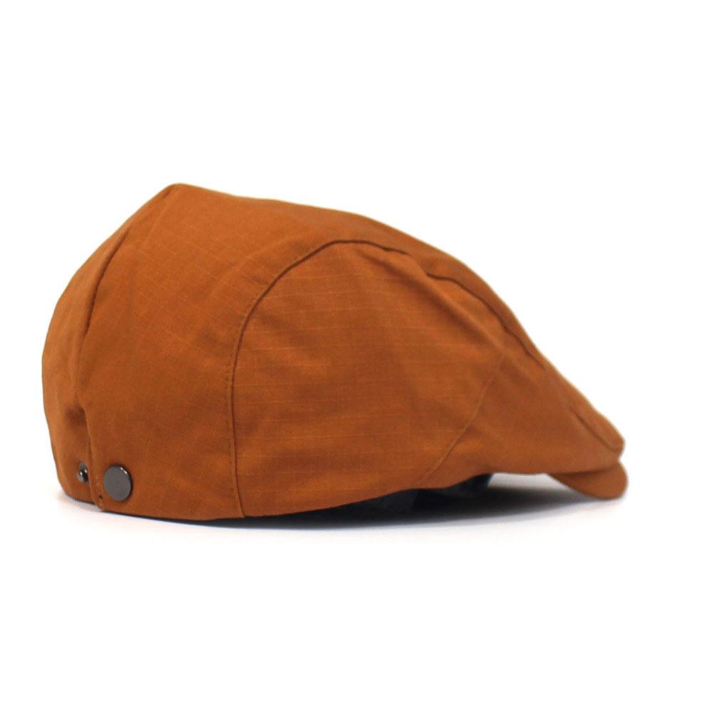 Solid-colour flat-brim cap Forward-facing cap Beret Cotton casual cap Casual cap for men and women