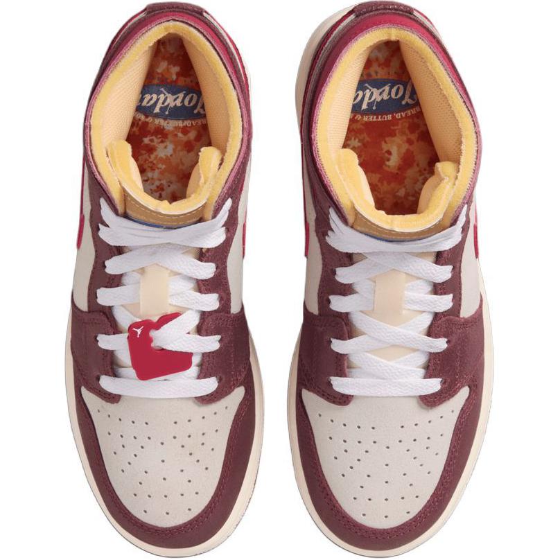 Air Jordan 1 Mid SE GS Breakfast Kids Sneakers Brown Coconut-Milk Dark-Pony HF3196-100