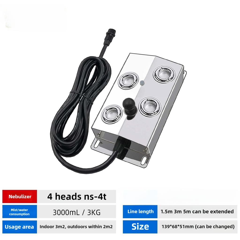 DC48V Ultraschall-Industrie-Luftbefeuchter mit 10/12 Sprühköpfen, Nebelgenerator für den gewerblichen Einsatz, Vernebler, Nebelmaschine für Gewächshäuser/Landschaftsbau
