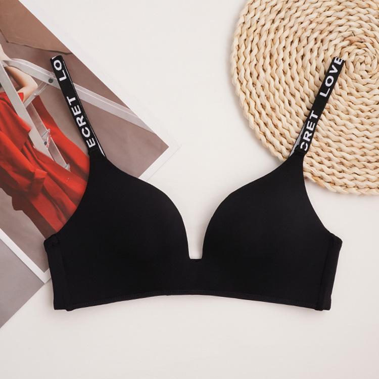 

Бюстгальтер-обертка с английскими буквами и бретельками Beauty Back Top Bra No Costers Sports Girl Bra Underwear Bra L