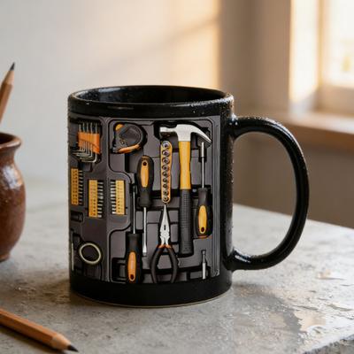 Mechanic Toolbox Coffee Mug Stylish Ceramic Tool Box Cup 11oz Tool-themed Gift for Mechanics Dad Husband