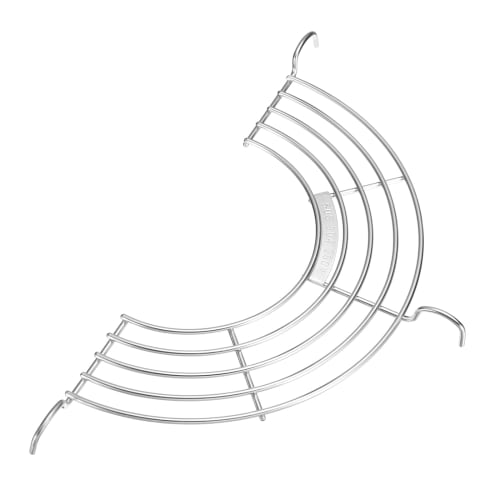 uxcell Semi-Circular Oil Drainer, Stainless Steel Tempura Strainer, for Home Baking, Cooking, Grilling, and Deep Frying, Silver, 24.5cm Long