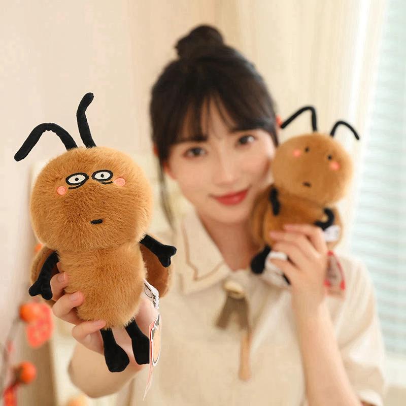 Cute Bee with Wings Cockroach Plush Toys Lovely Stuffed Animal Dolls for Children Baby Birthday Home Decoration Christmas Gifts