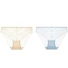 Ordifen Women's Underwear, 5A Antibacterial Lace Breathable Seamless Mid-Rise Triangle Panties, 2-Pack, XK4A33